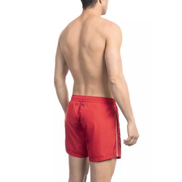 Bikkembergs Red Polyester Men Swim Men's Short